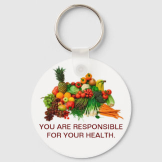 Healthy Eating Customised Keychain. Key Ring