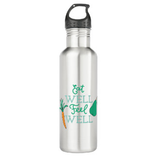 Healthy Eating Quotes Eat Well Feel Well Diet Art 710 Ml Water Bottle