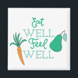 Healthy Eating Quotes Eat Well Feel Well Diet Art Magnet<br><div class="desc">Budda once said, “to keep the body in good health is a duty... otherwise we shall not be able to keep our mind strong and clear.” Health is everything. We hope our healthy eating quotes encourage you in your journey. Take care friends! Eat well and you'll feel well! Healthy Eating...</div>