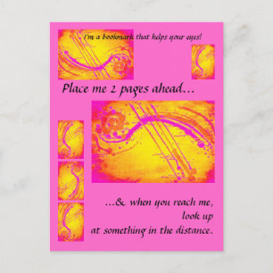 Healthy eyes - bookmark for readers postcard