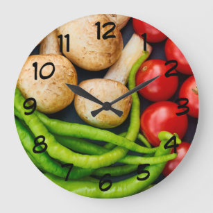 Healthy Food Theme Kitchen Clocks