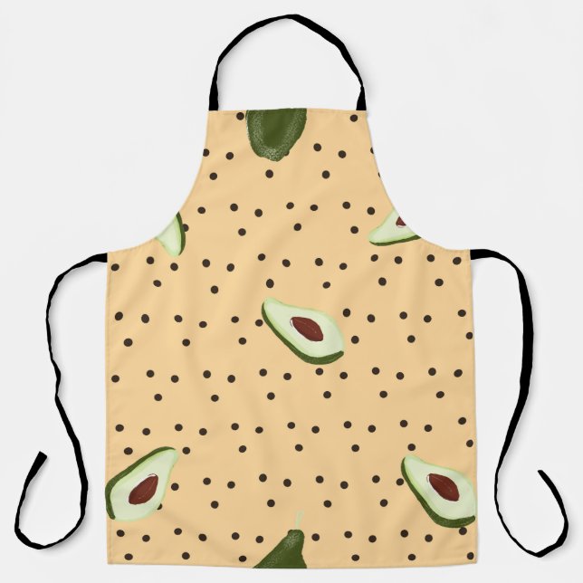 Healthy foods. Seamless avocado pattern,  avocado  Apron (Front)