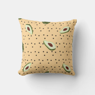 Healthy foods. Seamless avocado pattern, avocado Cushion
