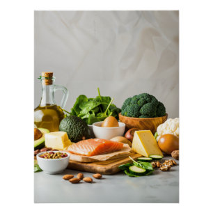 Healthy Foods Still Life – Fresh & Natural Poster