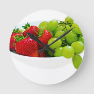 Healthy Fruit Salad Destiny Gifts Round Clock