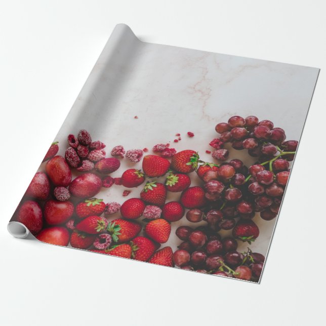 Healthy Fruits Wrapping Paper (Unrolled)