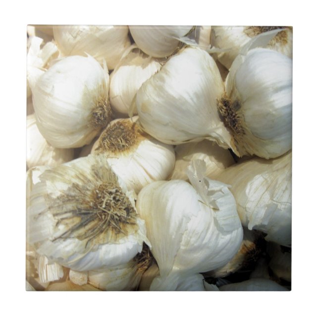 Healthy Garlic Ceramic Tile (Front)