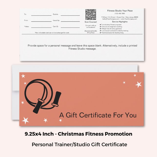 Healthy Habits Christmas Gift Certificates (9.25x4, Healthy Habits Christmas Gift Certificates)