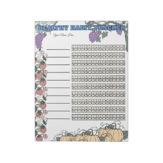 Healthy Habits Tracker Custom Notepad