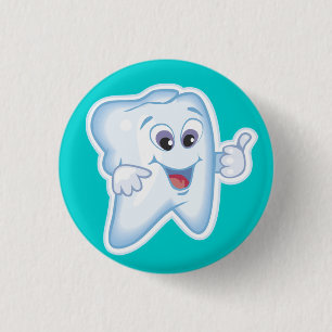 Healthy Happy Tooth 3 Cm Round Badge