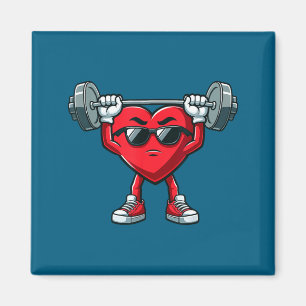 Healthy Heart Heart Disease Awareness Weightliftin Magnet