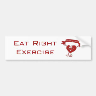 Healthy Heart man awareness symbol cardiology Bumper Sticker