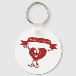 Healthy Heart man  awareness symbol cardiology Key Ring