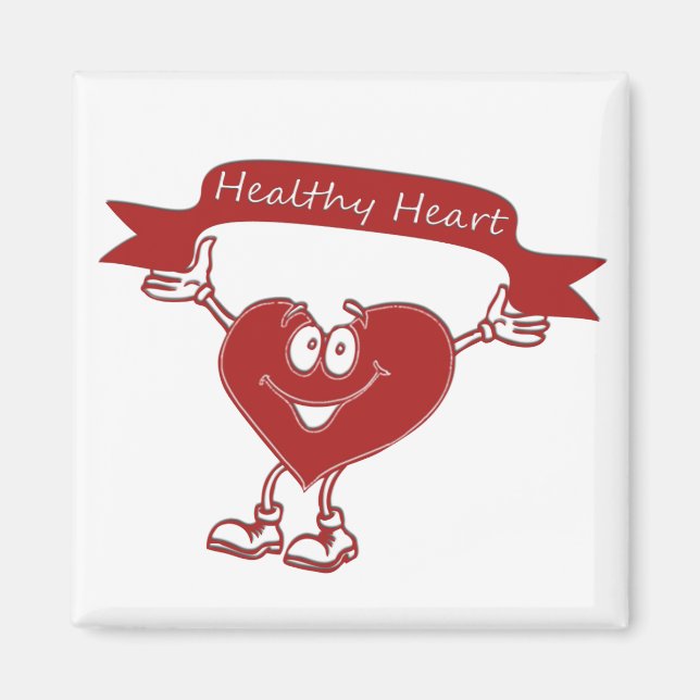 Healthy Heart man  awareness symbol cardiology Magnet (Front)