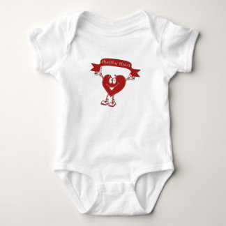 Healthy Heart man  cardiology  awareness symbol Baby Bodysuit