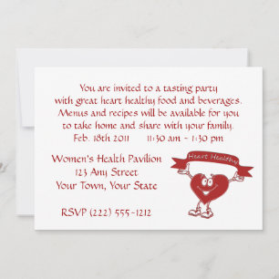 Healthy Heart man cardiology awareness symbol Invitation