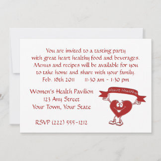 Healthy Heart man cardiology awareness symbol Invitation