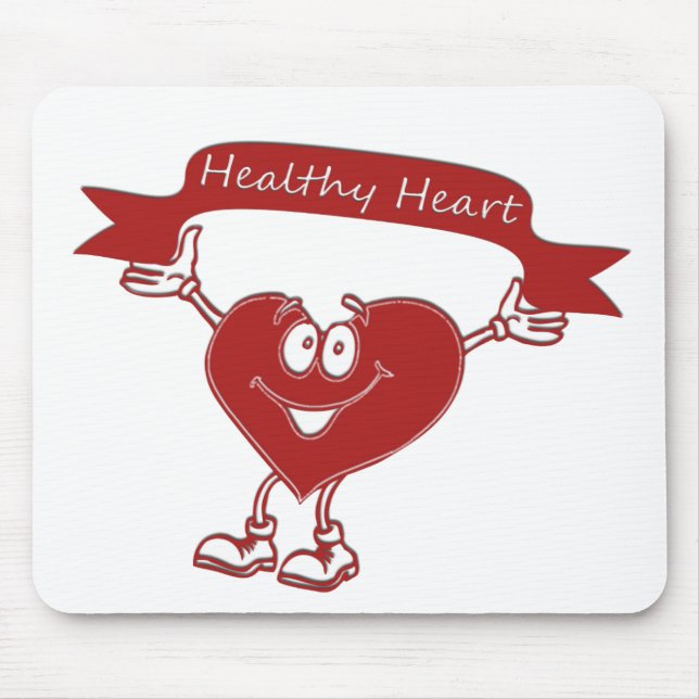 Healthy Heart man  cardiology  awareness symbol Mouse Pad (Front)