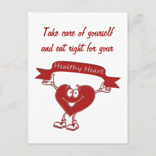 Healthy Heart man  cardiology  awareness symbol Postcard