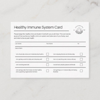 Healthy Immune System Card | Pack of 100