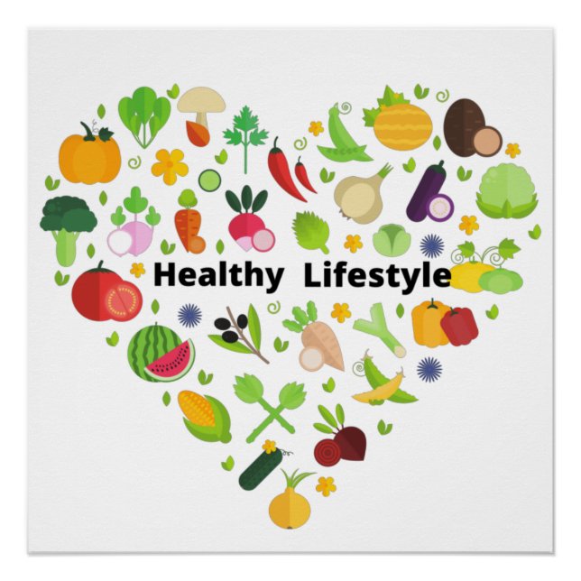 healthy lifestyle choices exercise  poster (Front)