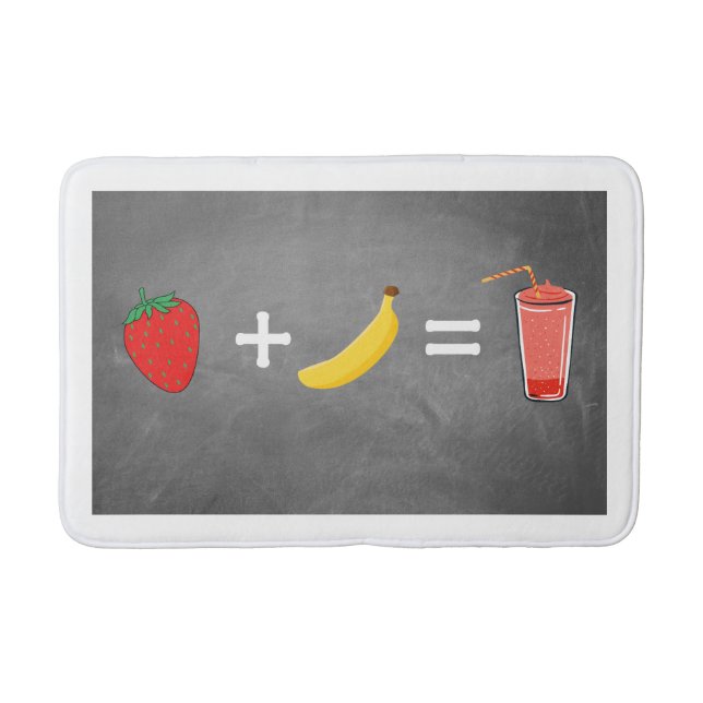Healthy lifestyle design bath mat (Front)