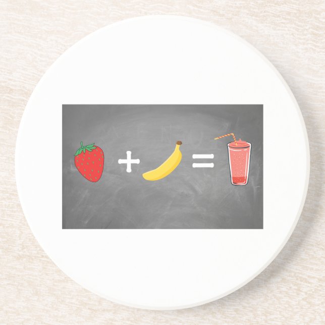 Healthy lifestyle design coaster (Front)