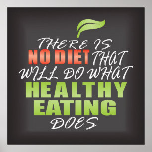 Healthy lifestyle quote poster