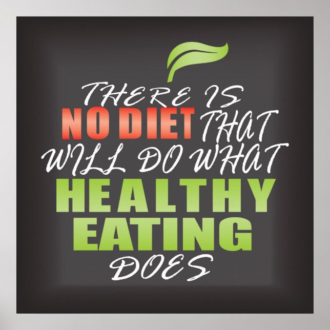Healthy lifestyle quote poster (Front)