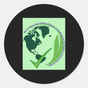 Healthy Lifestyle - Vegan Day 2022 Sticker