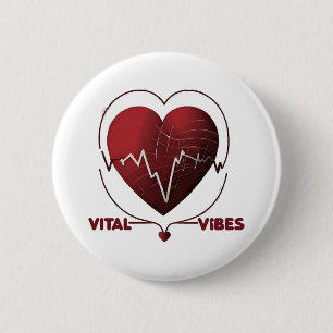 Healthy Living 6 Cm Round Badge