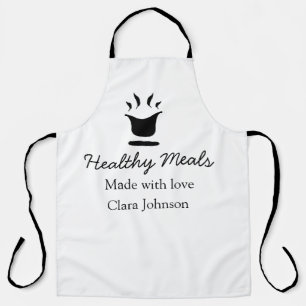 Healthy meals with love add name restaurant place apron