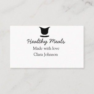 Healthy meals with love add name restaurant place business card