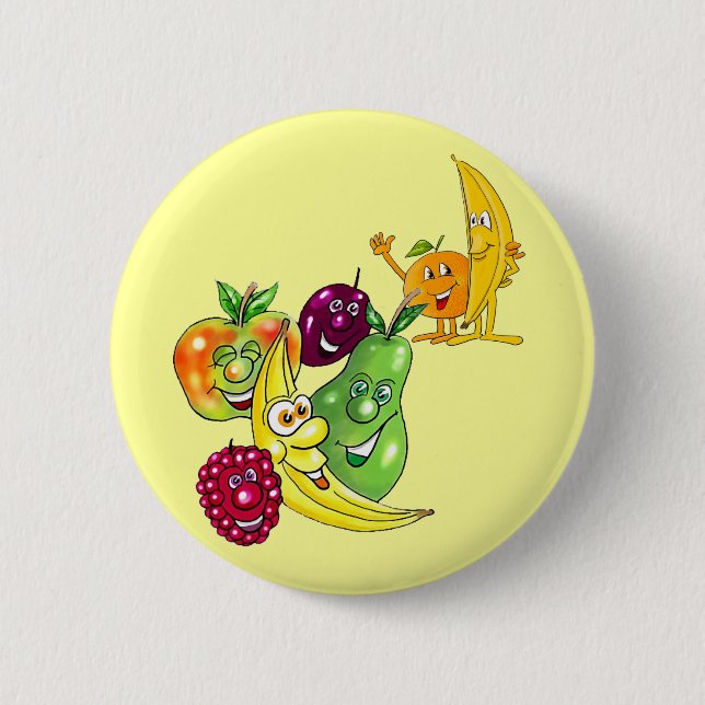 Healthy Nutritional Fruit 6 Cm Round Badge (Front)