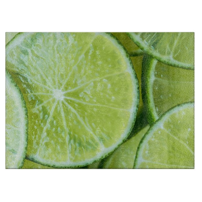 Healthy Organic Lime Fruit Realistic Pattern  Cutting Board (Front)