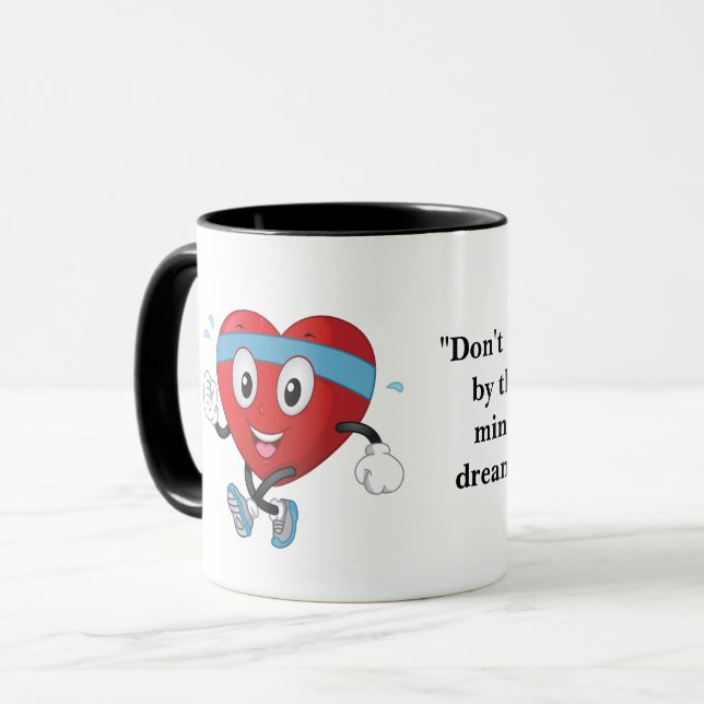 Healthy Red Running Heart Mug (Front Left)