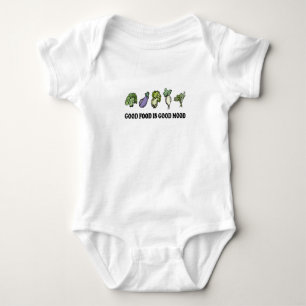Healthy Saying Good Food Is Good Mood Eat Healthy Baby Bodysuit