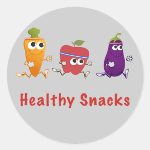 Healthy Snacks Classic Round Sticker