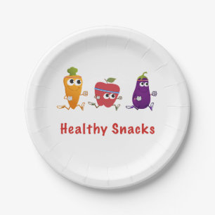 Healthy Snacks Paper Plate