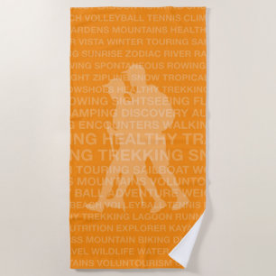 Healthy Trekking Tangerine Beach Towel