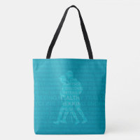 Healthy Trekking Turquoise Words Beach Bag