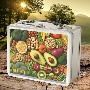 Healthy Vegetables Snacks Colorful Metal Lunch Box