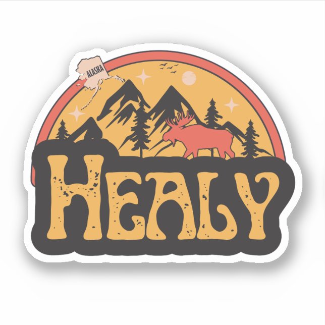 Healy, Alaska Sticker (Front)