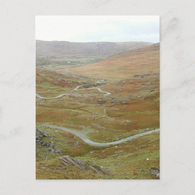 Healy Pass, Beara Peninsula, Ireland. Postcard (Front)