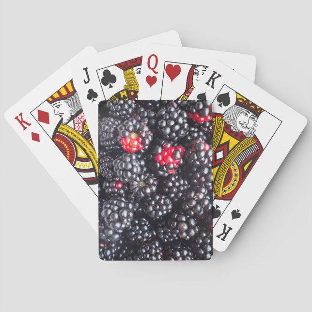 Heap of blackberries playing cards (Back)