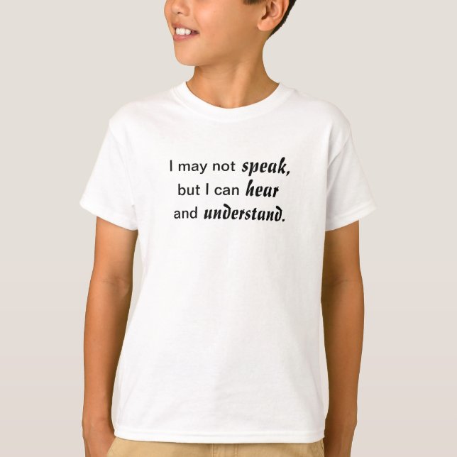 Hear and Understand T-Shirt (Front)