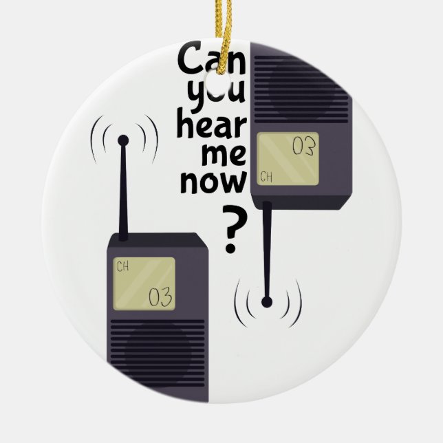 Hear Me Ceramic Tree Decoration (Front)