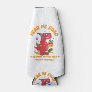Hear me roar Cochlear Implant Hearing Birthday Bottle Cooler