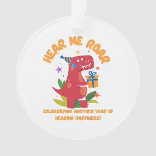 Hear me roar  Cochlear Implant  Hearing Birthday Ornament