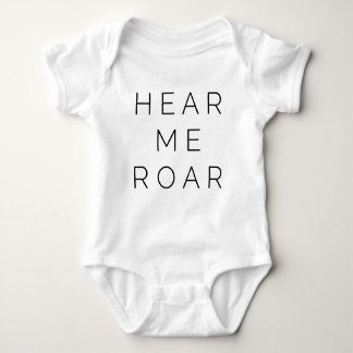 Hear Me Roar (Light Font) Baby Bodysuit